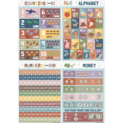 Earth Tones Early Learning Small Poster Pack