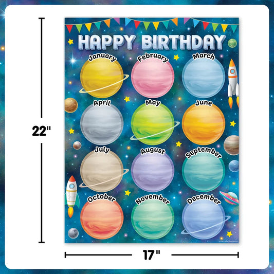 Outer Space Crew Happy Birthday Chart