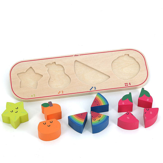1, 2, 3 and 4 Fruits Early Learning Puzzle