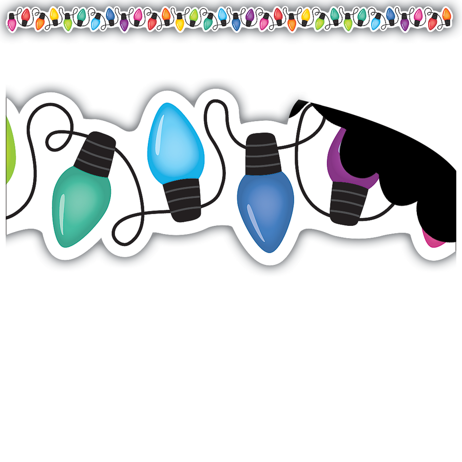 Colorful Holiday Lights Magnetic Border