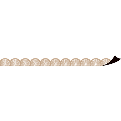 Bordure magnétique festonnée Natural Poms