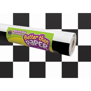 Black and White Big Checkers Better Than Paper Bulletin Board Roll
