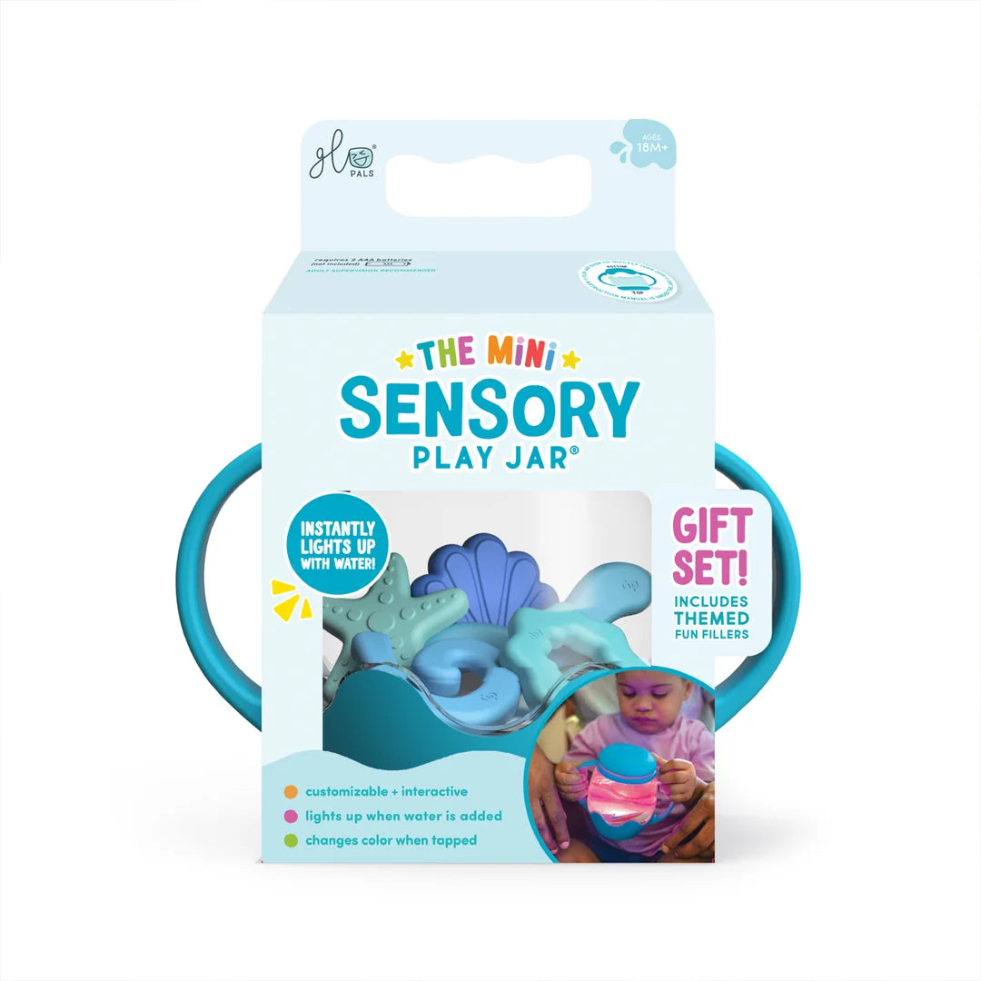 Mini Sensory Play Jar with Silicone Fillers - Blue