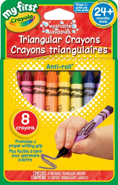 8 Washable Triangular Crayons