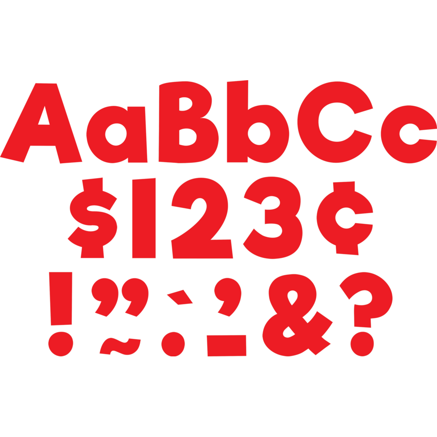 Red 4" Everyday Letters Combo Pack