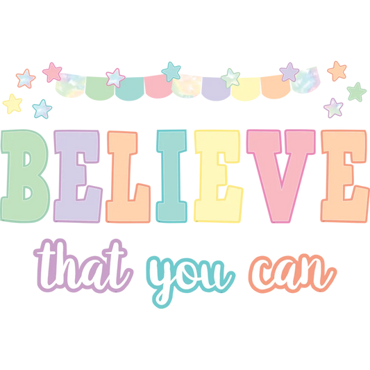 Pastel Pop Believe That You Can Bulletin Board