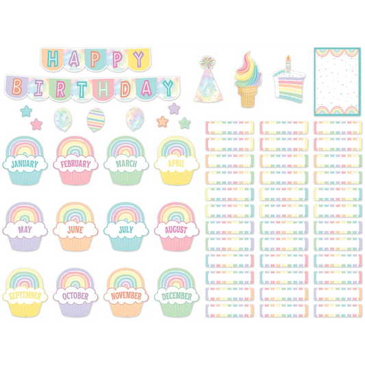 Pastel Pop Happy Birthday Mini Bulletin Board