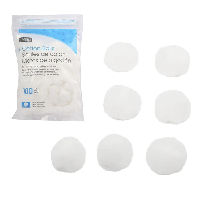 Cotton Balls - White - 100 Piece Bag