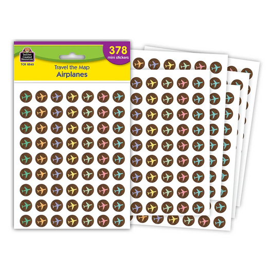 Travel The Map Airplanes Mini Stickers