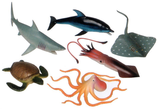 Animal Playsets - Ocean Animals 7" (6 Pcs)