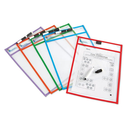 Write & Wipe Pockets, Set of 5