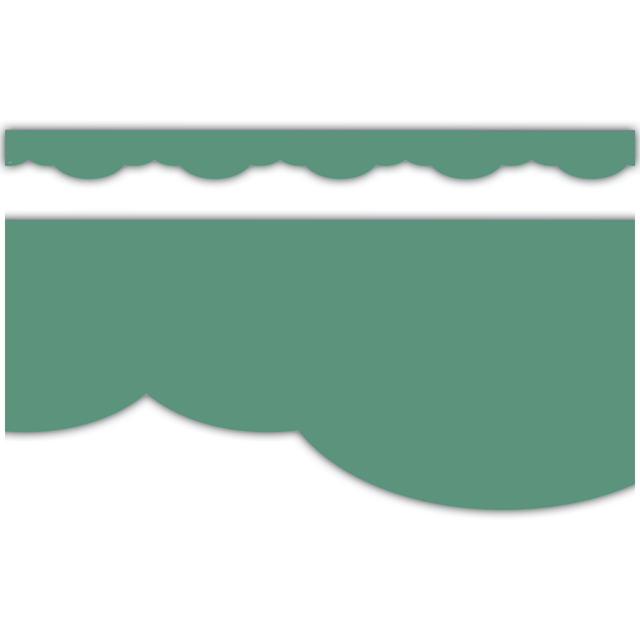 Eucalyptus Green Fancy Scallops Border Trim - 35'