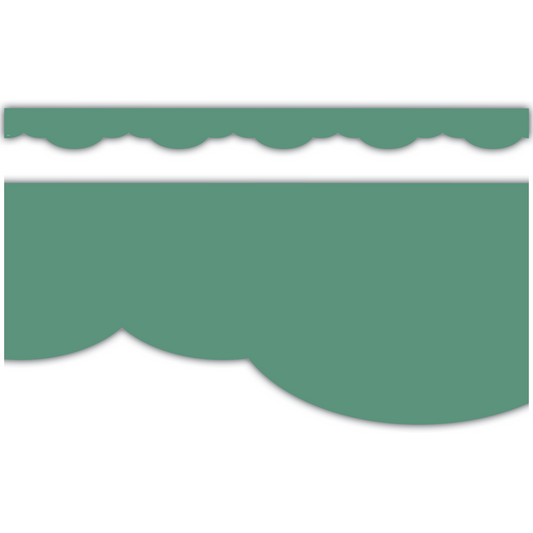 Eucalyptus Green Fancy Scallops Border Trim - 35'