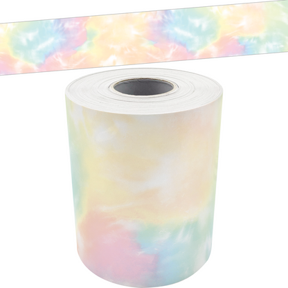 Pastel Pop Tie-Dye Straight Rolled Border Trim - 50'