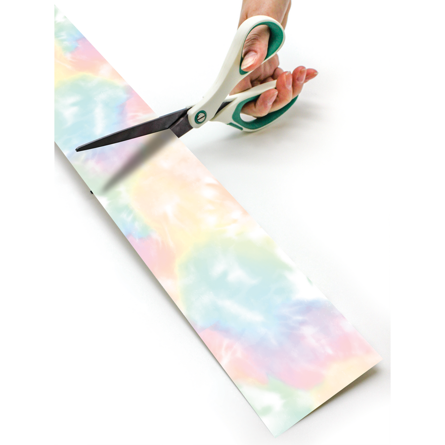 Pastel Pop Tie-Dye Straight Rolled Border Trim - 50'