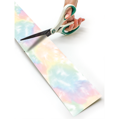 Pastel Pop Tie-Dye Straight Rolled Border Trim - 50'