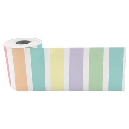 Pastel Pop Stripes Straight Rolled Border Trim - 50'