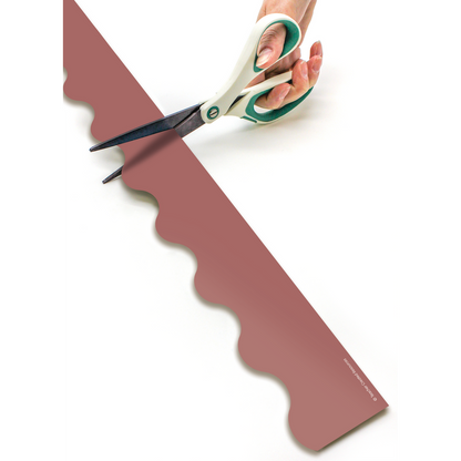 Deep Rose Scalloped Rolled Border Trim - 50'
