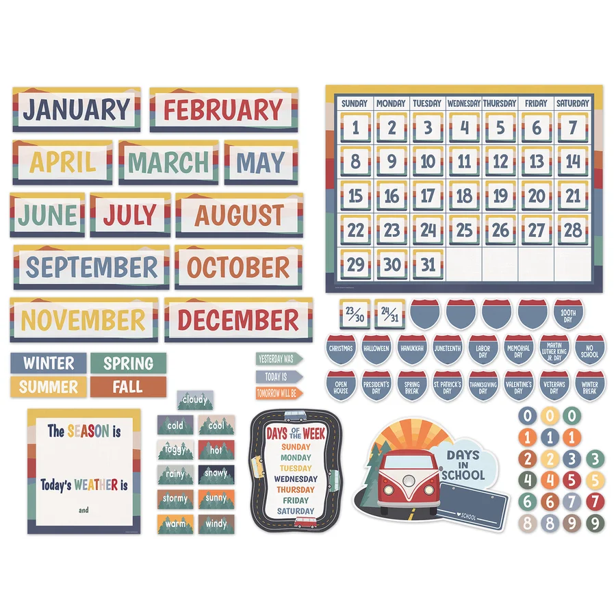 Moving Mountains Road Trip Calendar Bulletin Board
