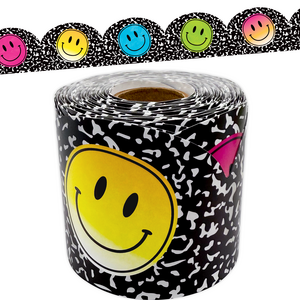 Brights 4Ever Smiley Faces Die-Cut Rolled Trimmer 50'