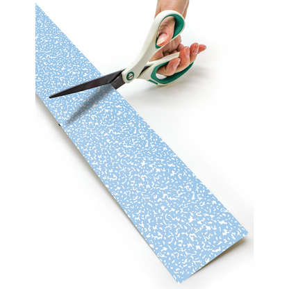 Composition Blue Straight Rolled Border Trim - 50'