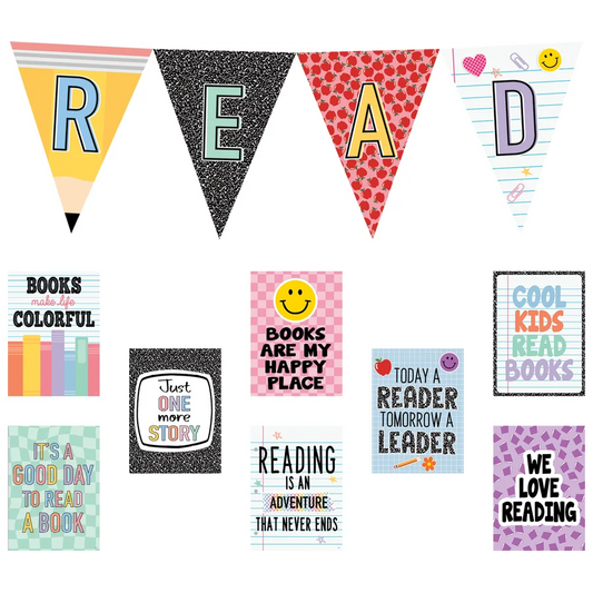 Cool for School Read Pennants Bulletin Board