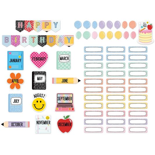 Cool for School Happy Birthday Mini Bulletin Board