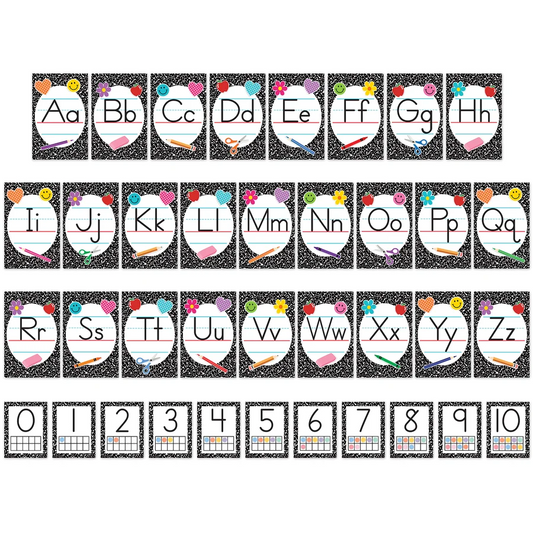 Cool for School Composition Alphabet Bulletin Board