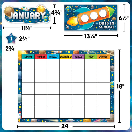 Outer Space Crew Calendar Bulletin Board
