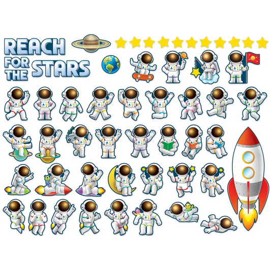 Outer Space Crew Reach for the Stars Bulletin Board