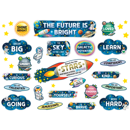 Outer Space Crew The Future Is Bright Mini Bulletin Board