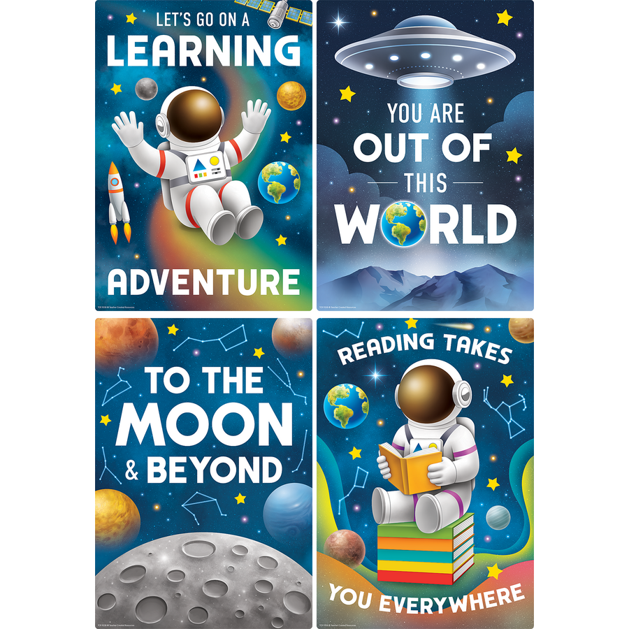 Lot de Petites Affiches "Équipage Spatial"
