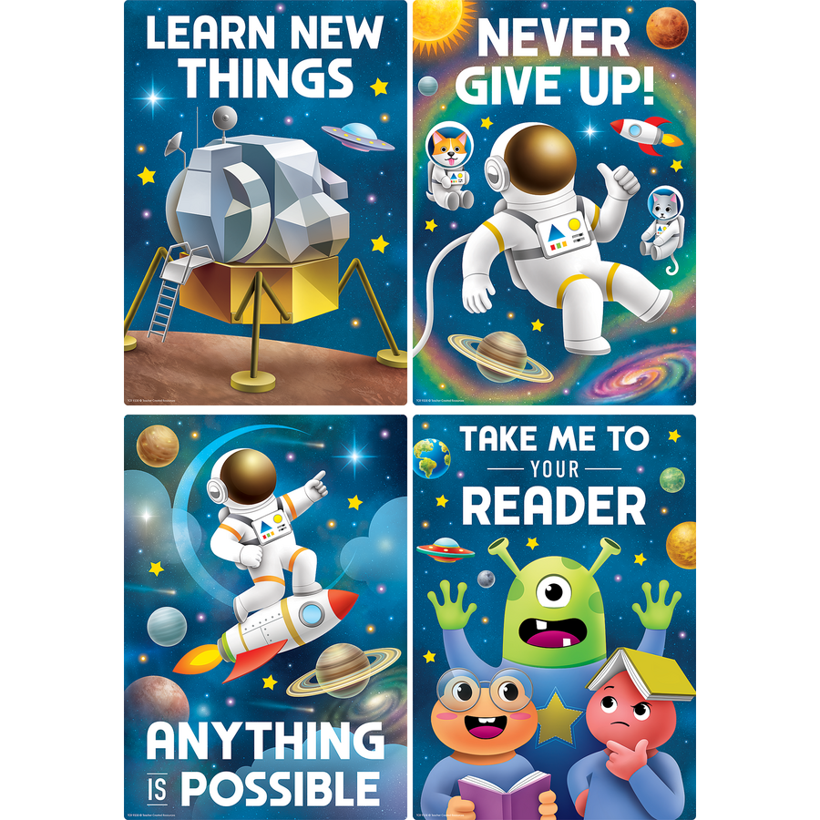 Lot de Petites Affiches "Équipage Spatial"