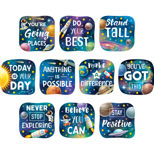 Outer Space Crew Positive Sayings Accents