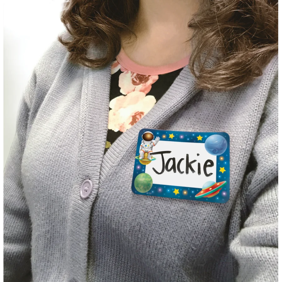 Outer Space Crew Name Tags/Labels - Multi-Pack