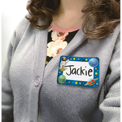 Outer Space Crew Name Tags/Labels - Multi-Pack