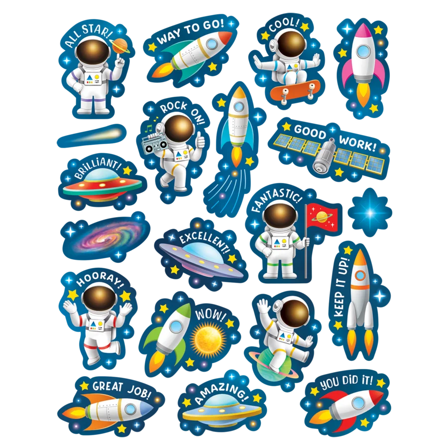 Outer Space Crew Stickers