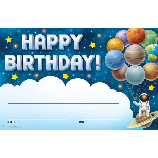 Outer Space Crew Happy Birthday Awards