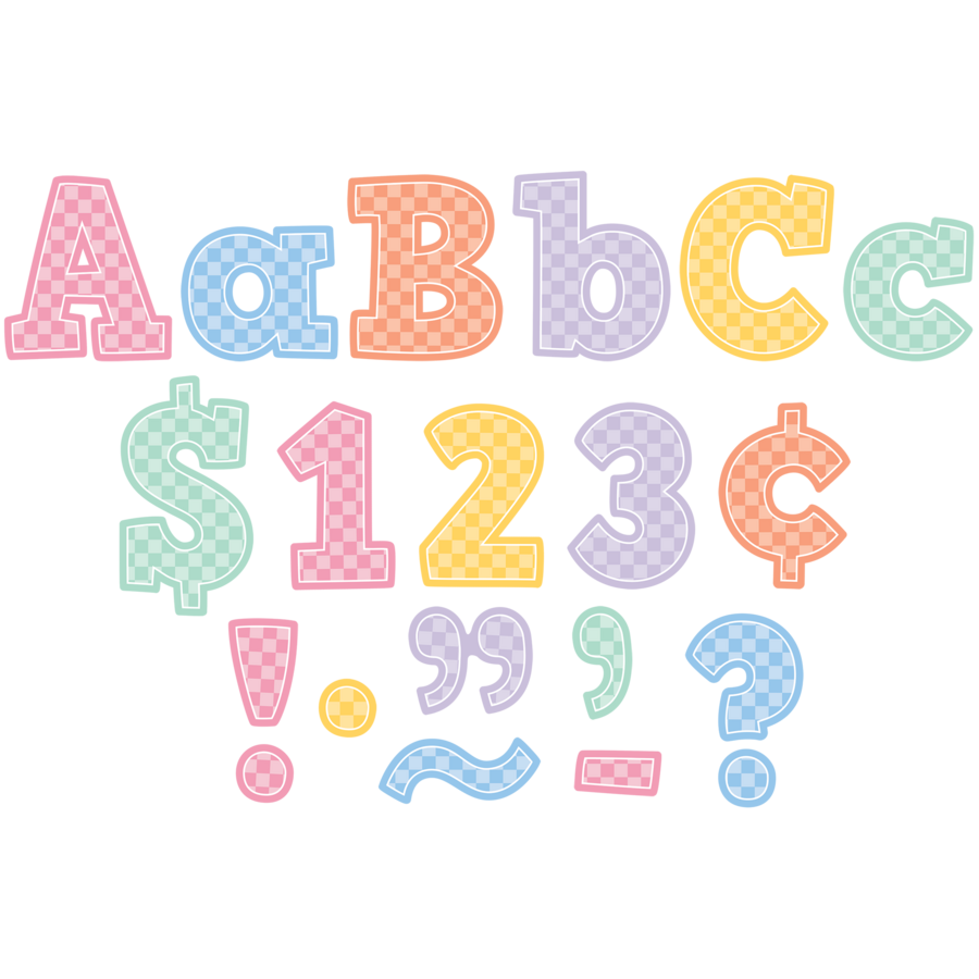 Report Card Colorful Block Letters Cool for School Checkers 4