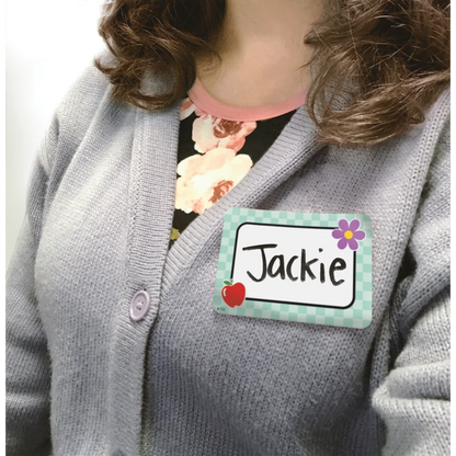 Cool for School Checkers Name Tags/Labels - Multi-Pack