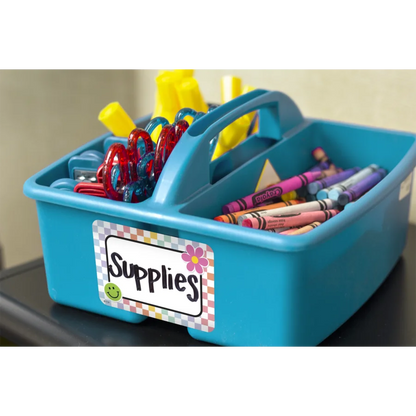 Cool for School Checkers Name Tags/Labels - Multi-Pack