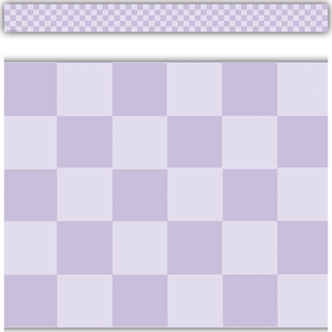 Cool for School Purple Checkers Straight Border Trim