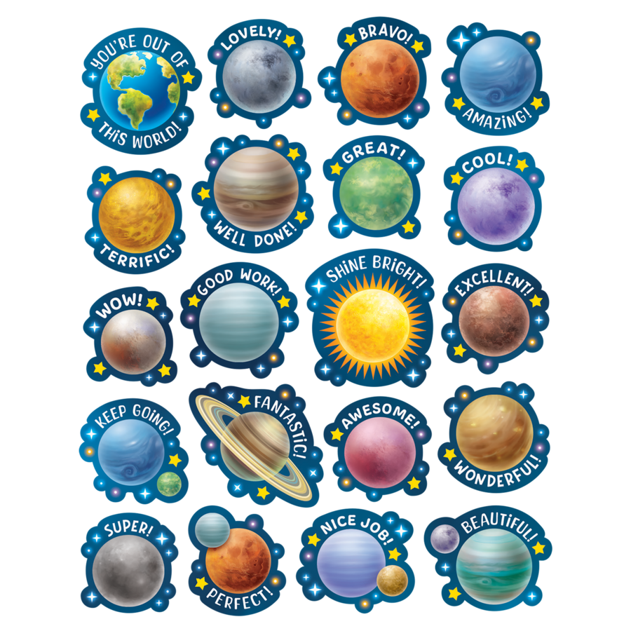 Positive Planets Stickers