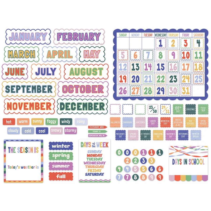 Color Crush Calendar Bulletin Board
