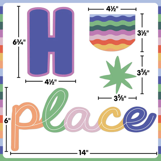 Color Crush This Is Our Happy Place Mini Bulletin Board