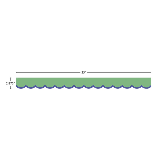 Color Crush Green with Blue Scallops Die-Cut Border Trim