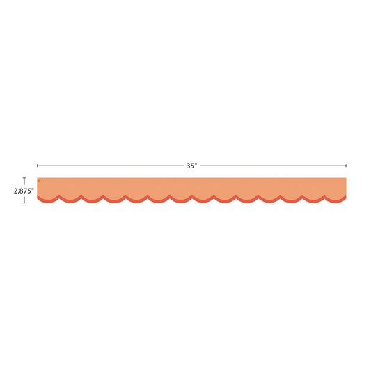Color Crush Orange Scallops Die-Cut Border Trim