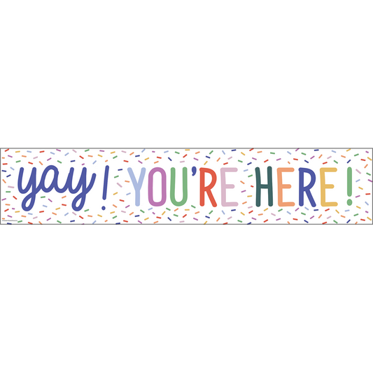 Color Crush Yay! You’re Here! Banner
