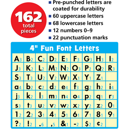 Color Crush 4" Fun Font Letters Combo Pack