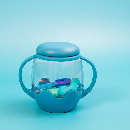 Mini Sensory Play Jar with Silicone Fillers - Blue